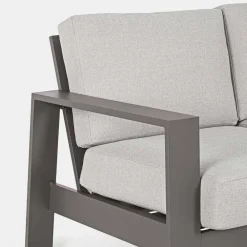 Viadurini in the Garden Gartensofas-Wohnzimmerzusammensetzung im Freien in Aluminium mit Stoffkissen - Yoshi