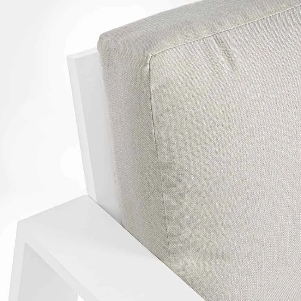 Viadurini in the Garden Gartensofas-Wohnzimmerzusammensetzung im Freien in Aluminium mit Stoffkissen - Yoshi