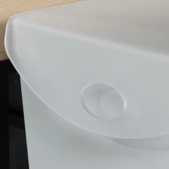 Viadurini Bathroom Wäschekörbe-Wäschebehälter aus Holz und farbigem Acrylglas - Brugio