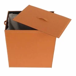 Limac Design Wäschekörbe-Wäschekorb aus Leder mit einem rechteckigen Design-Basis Peter