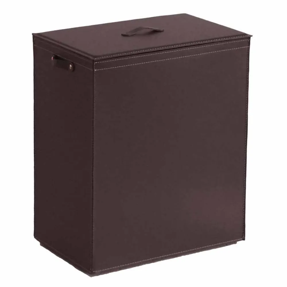 Limac Design Wäschekörbe-Wäschekorb aus Leder mit einem rechteckigen Design-Basis Peter