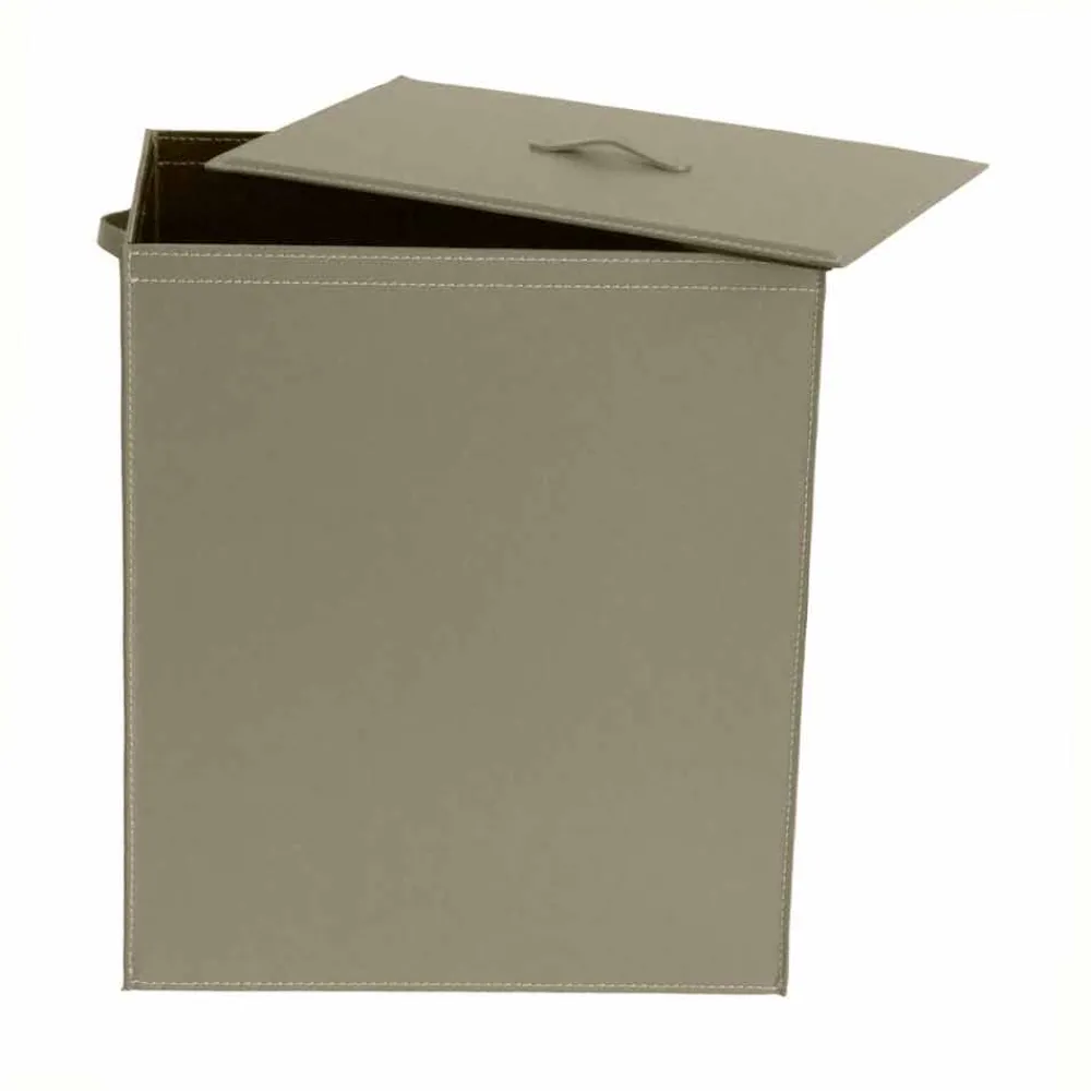 Limac Design Wäschekörbe-Wäschekorb aus Leder mit einem rechteckigen Design-Basis Peter