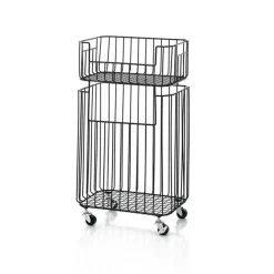 Viadurini Bathroom Wäschekörbe-Wäschekorb mit Schwenkrädern - Power