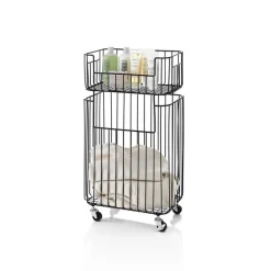 Viadurini Bathroom Wäschekörbe-Wäschekorb mit Schwenkrädern - Power