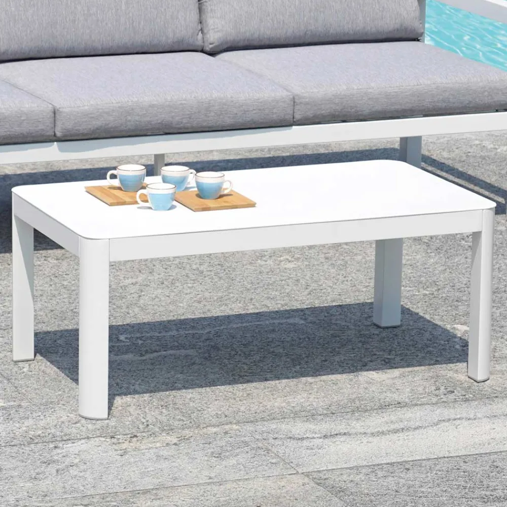 Viadurini in the Garden Garten Beistelltisch-100x55 cm Gartentisch aus Aluminium mit verschiedenen Oberflächen - Mickey Mouse