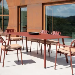 Viadurini in the Garden Gartentische Aus Aluminium-220x100 cm Outdoor Aluminium Tisch in verschiedenen Ausführungen - Resplendent