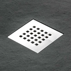 Viadurini Bathroom Rechteckige Duschwannen-120x90 Duschwanne aus Stein-Effekt-Harz mit Stahlgitter - Domio