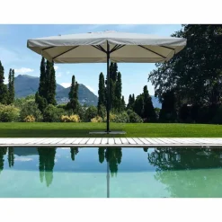Viadurini in the Garden Gartenschirm-4x4 Gartenschirm mit Polyestertuch und Stahlsockel - Nastio