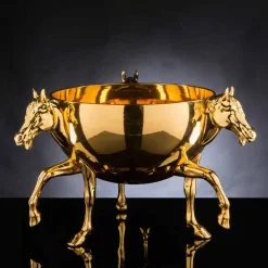 Viadurini Living Deko Vasen-Ziervase für den Innenbereich aus weißer Keramik oder 24 Karat Gold Made in Italy - Jacky