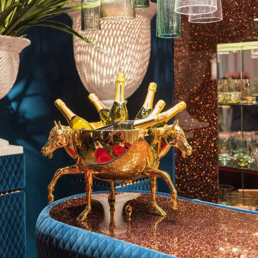 Viadurini Living Deko Vasen-Ziervase für den Innenbereich aus weißer Keramik oder 24 Karat Gold Made in Italy - Jacky