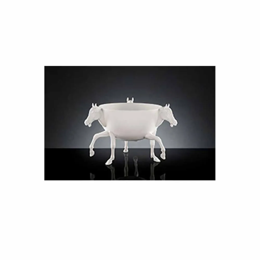 Viadurini Living Deko Vasen-Ziervase für den Innenbereich aus weißer Keramik oder 24 Karat Gold Made in Italy - Jacky