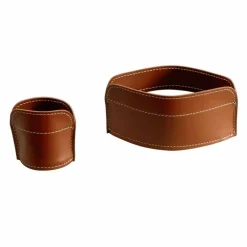 Limac Design Bürozubehör-Zubehör für Schreibtisch aus Leder, 4 Stück, Made in Italy - Ebe