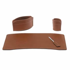 Limac Design Bürozubehör-Zubehör Schreibtisch aus regeneriertem Leder Made in Italy - Brando