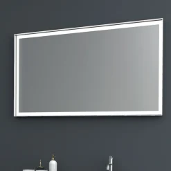 Viadurini Bathroom Badmöbel Hängend-Zusammensetzung 2 Hängende Badezimmermöbel aus Mdf Platin lackiert 120 cm - Renga