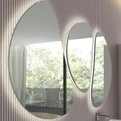 Viadurini Bathroom Wandspiegel-Zusammensetzung 3 Wandspiegel mit LED-Beleuchtung Made in Italy - Fagiolao