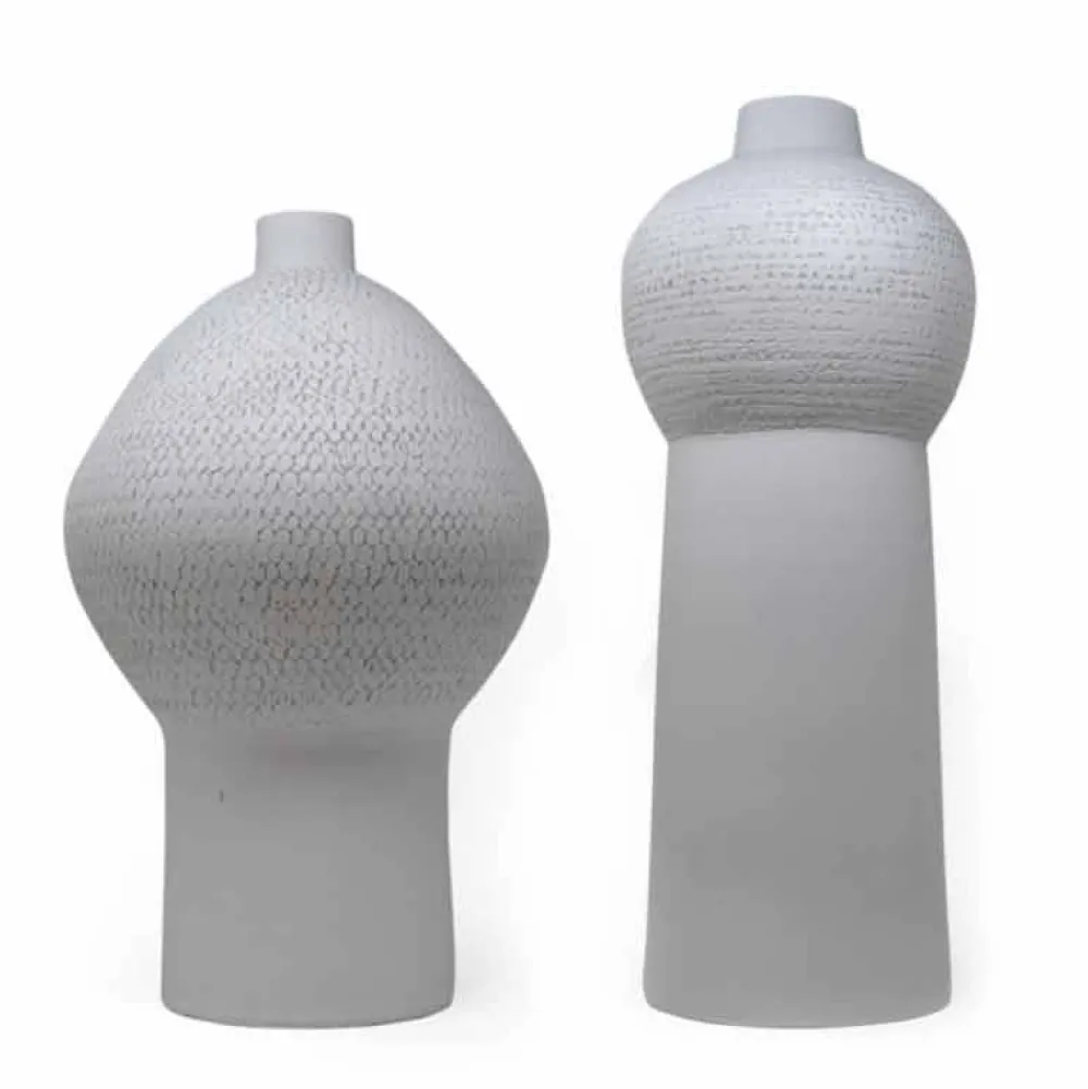 Viadurini Living Deko Vasen-Zusammensetzung aus 2 Keramikvasen im modernen Stil - Lampedusa