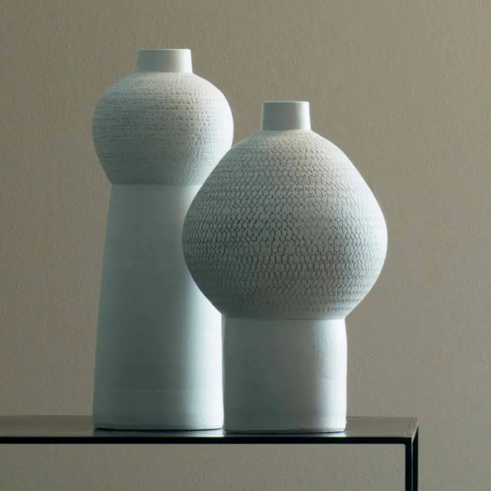 Viadurini Living Deko Vasen-Zusammensetzung aus 2 Keramikvasen im modernen Stil - Lampedusa