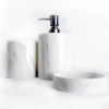 Viadurini Bathroom Badzubehör-Zusammensetzung von 3 Badezimmerzubehör aus poliertem Marmor Made in Italy - Trevio