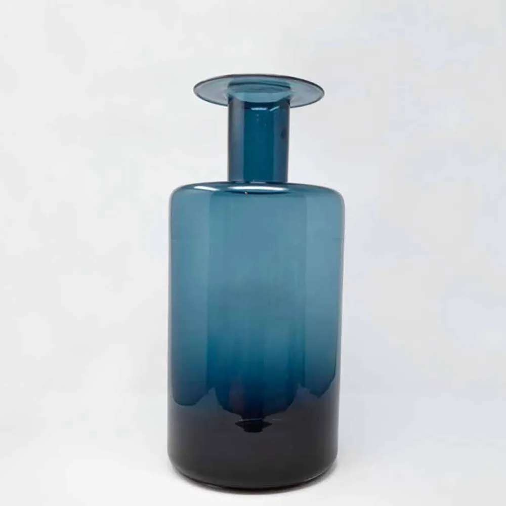 Viadurini Living Deko Vasen-Zusammensetzung von 3 dekorativen Vasen aus Rauchglas, Blau und Amethystglas - Infinity