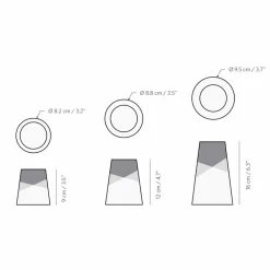 Viadurini Living Kerzenständer-Zusammensetzung von 3 modernen Kerzenhaltern aus massivem Kiefernholz - Weiß