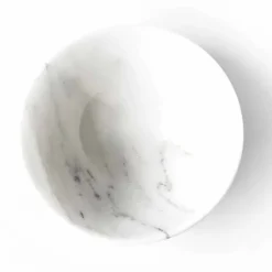 Viadurini Kitchen Küchenzubehör-Zusammensetzung von 4 Schalen aus weißem Carrara-Marmor Made in Italy - Cremina