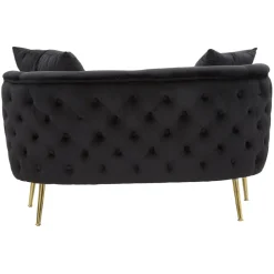 Viadurini Italian Sofas Moderne Sofas-Zweisitzer-Sofa in Designer-Samt, Holz- und Eisenstruktur - Renita