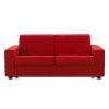 Stile Relax Moderne Sofas-Zweisitzer-Sofa modernes Design aus Kunstleder/Stoff made Italy Mora
