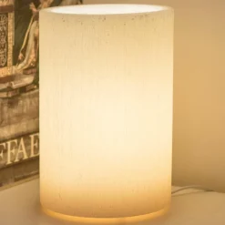 Viadurini Lighting Design Tischlampen-Zylindrischer Abat-Jour in Duftwachs Kratzeffekt Made in Italy - Donata